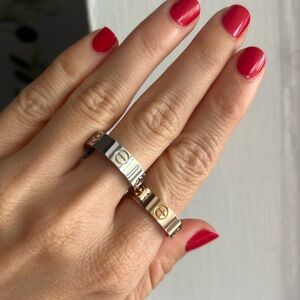 L0veee bundle - silver and rose gold size 9